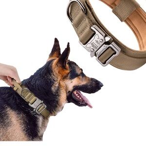 Durable Tan Dog Collar | Large